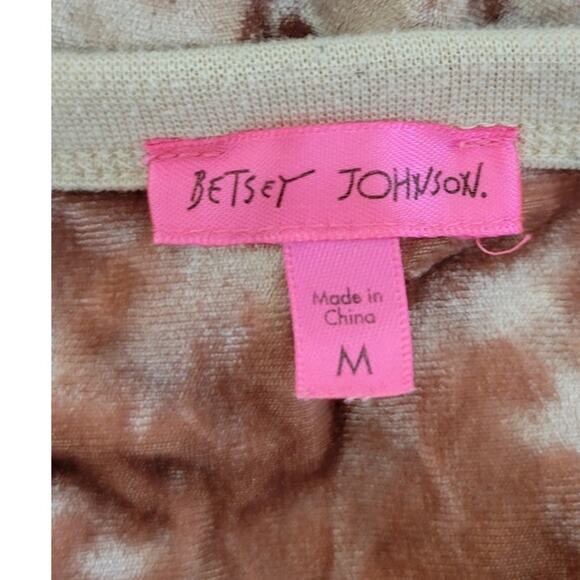 Betsey Johnson Pajamas Womens Medium 2 Piece Set Crushed Pink Velvet Pajamas - Picture 5 of 11